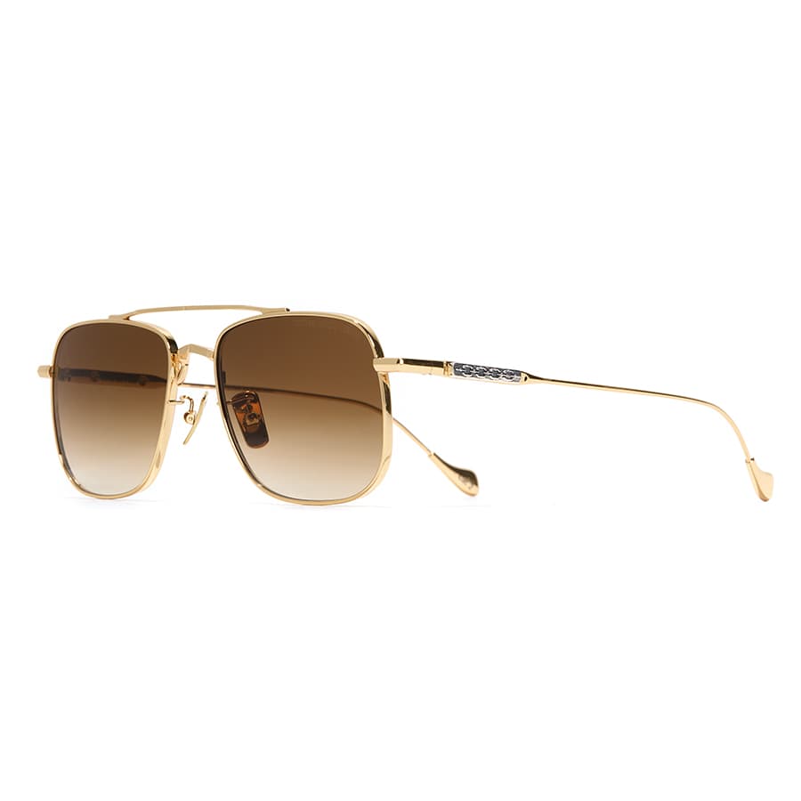 The Great Frog 019 02 gold titanium/brown gradient lens