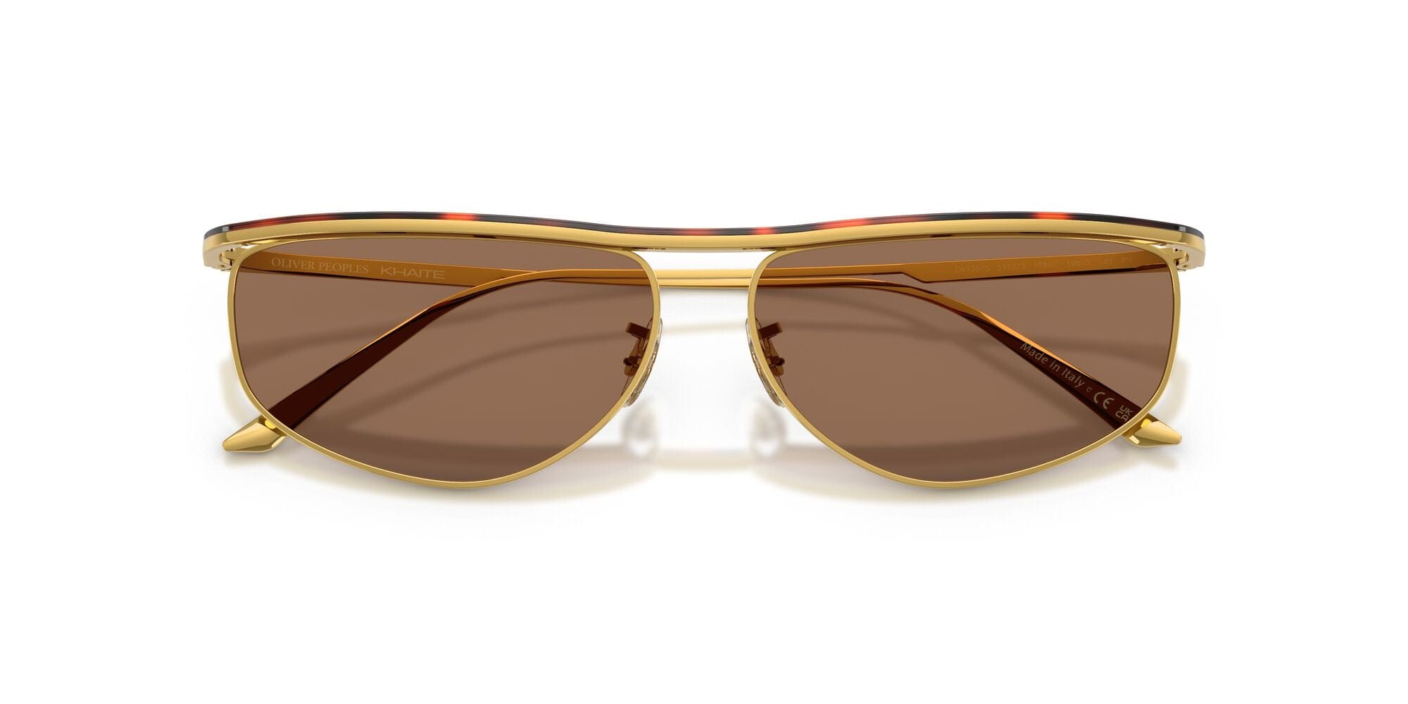 OV1367S 533273 Khaite size 59 gold dark mahogany/brown lens