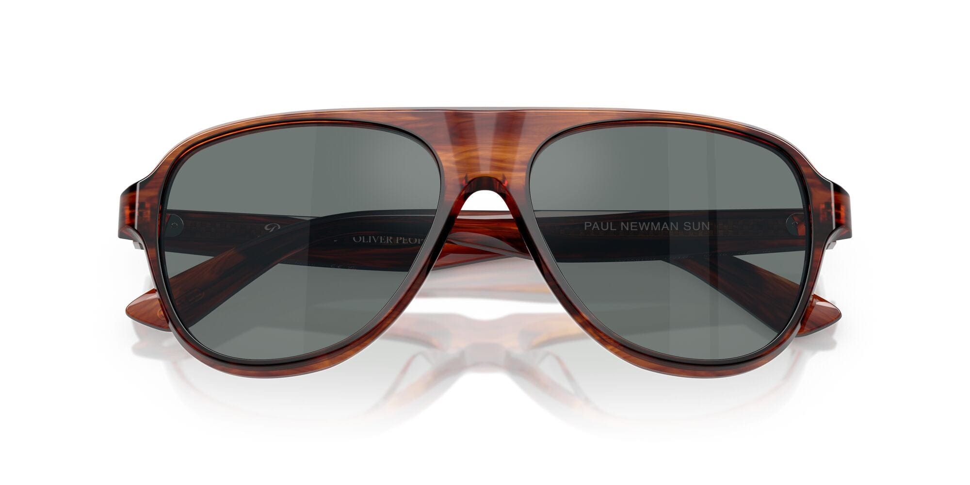 0OV5581SU 1721W5 Paul Newman dark amber smoke/regal blue lens