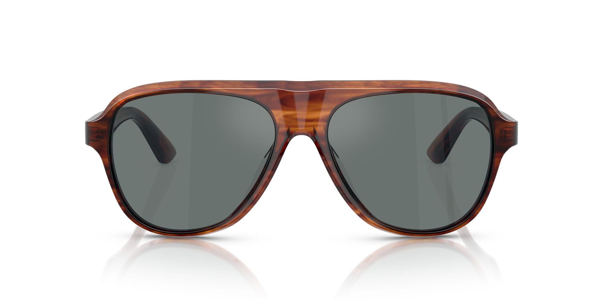 0OV5581SU 1721W5 Paul Newman dark amber smoke/regal blue lens