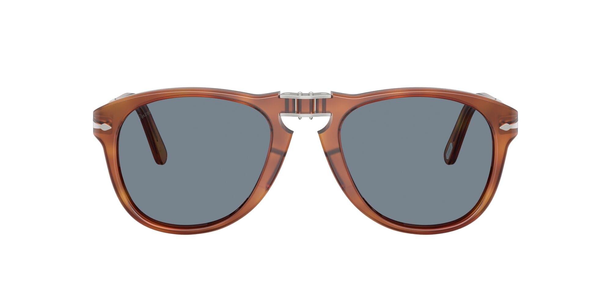 PO0714SM 96/56 size 54 Steve Mcqueen folding light havana/light blue lens