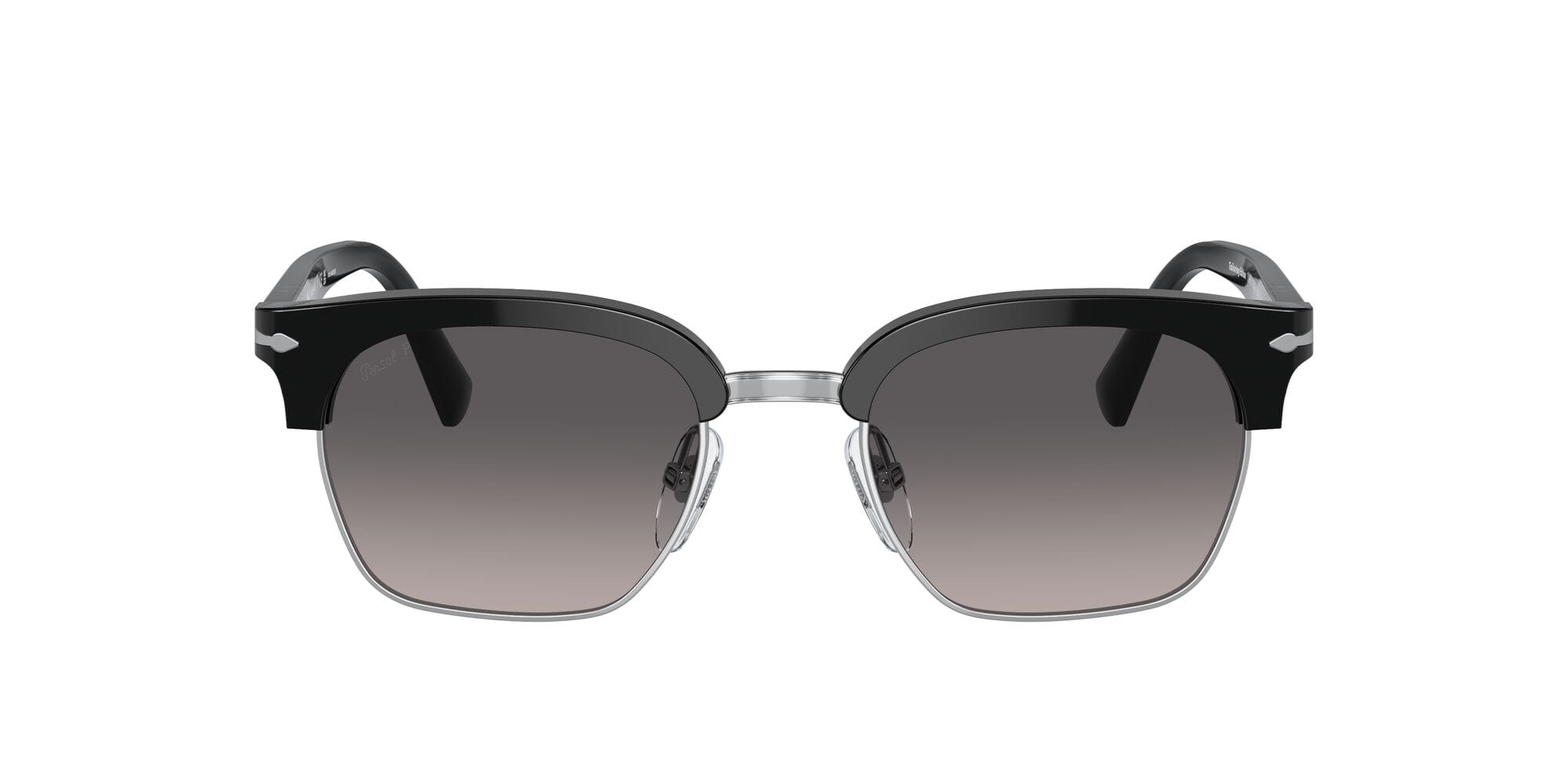 PO3199S 1106m3 size 53 black silver polarised grey gradient lens