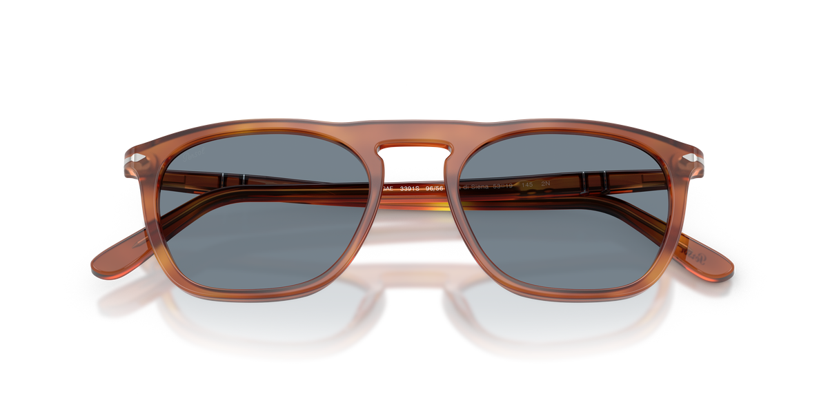0PO3391S 96/56 size 53 Gae terra di siena/light blue lens
