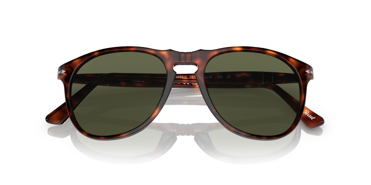 PO9649 24/58 size 55 havana/green polarised lens