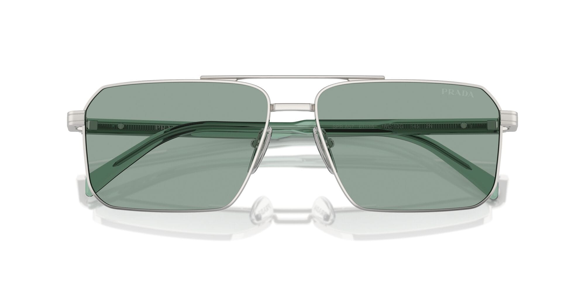SPRA57S 1BC10G size 61 silver/petrol green lens