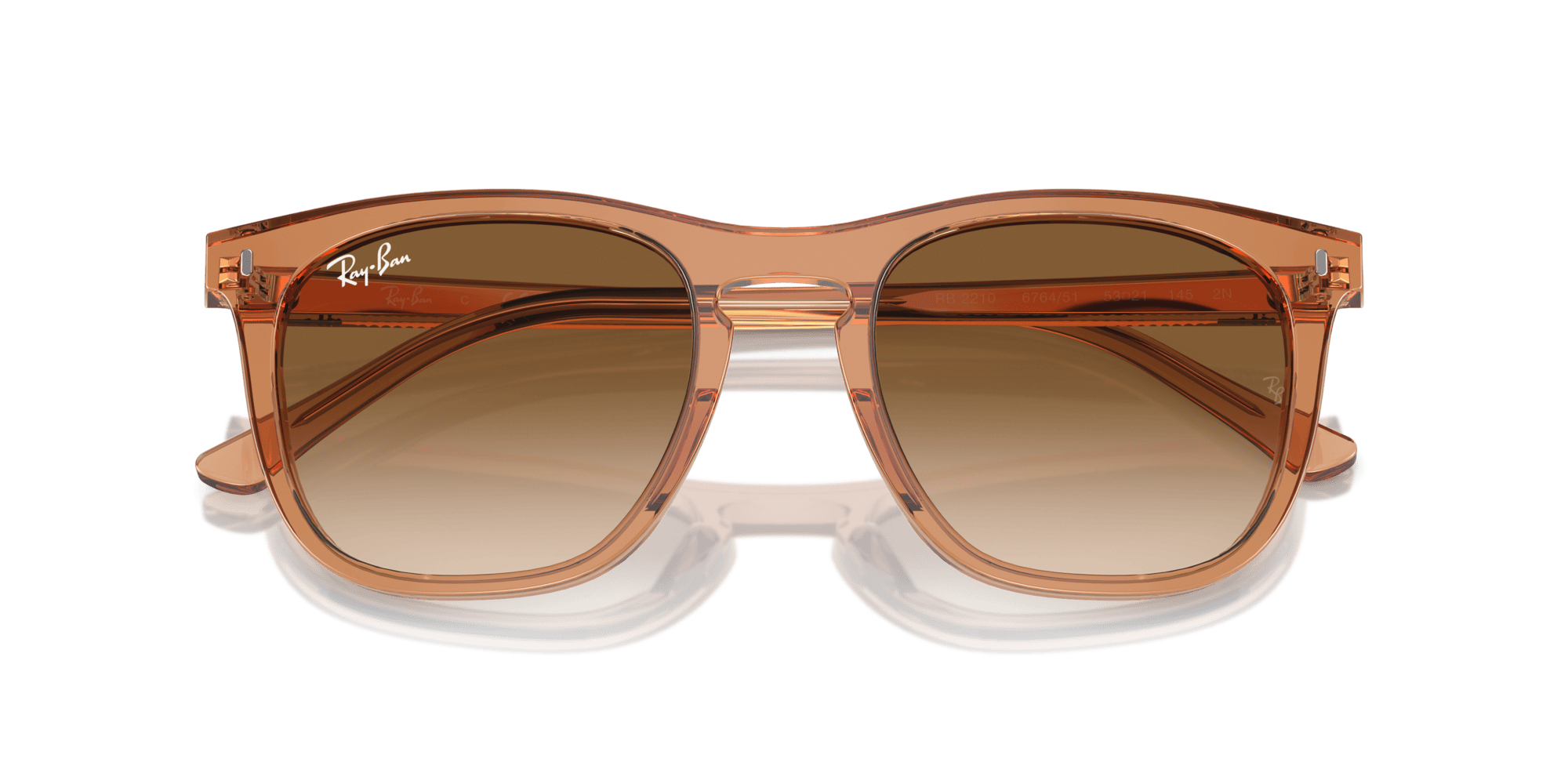 RB2210 676451 size 53 transparent brown/brown gradient lens