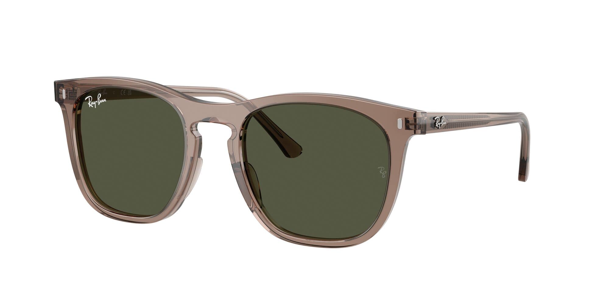 RB2210 845731 size 53 transparent light brown/blue lens