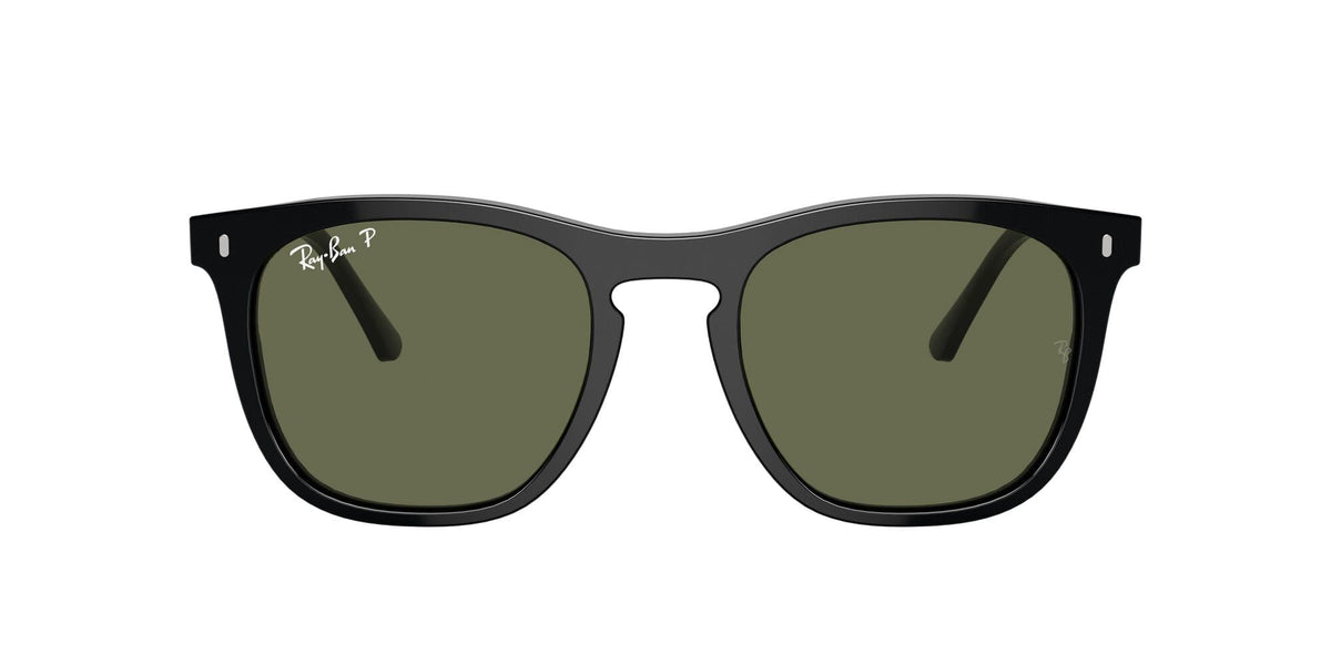 RB2210 901/58 size 53 black/polarised green lens sunglasses