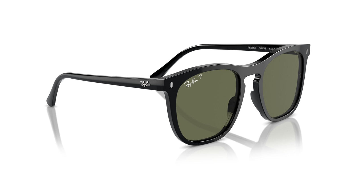 RB2210 901/58 size 53 black/polarised green lens sunglasses