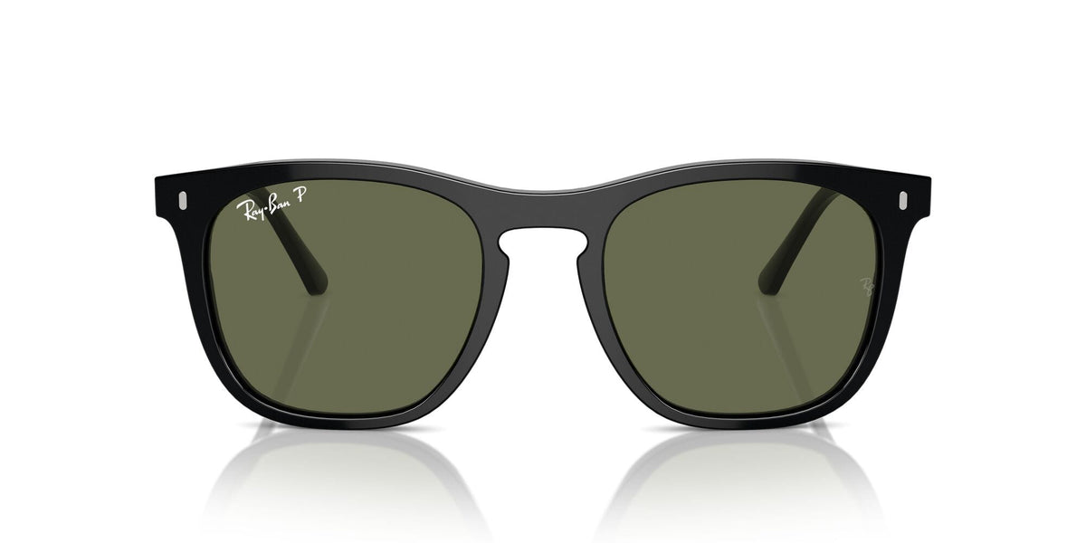 RB2210 901/58 size 53 black/polarised green lens sunglasses