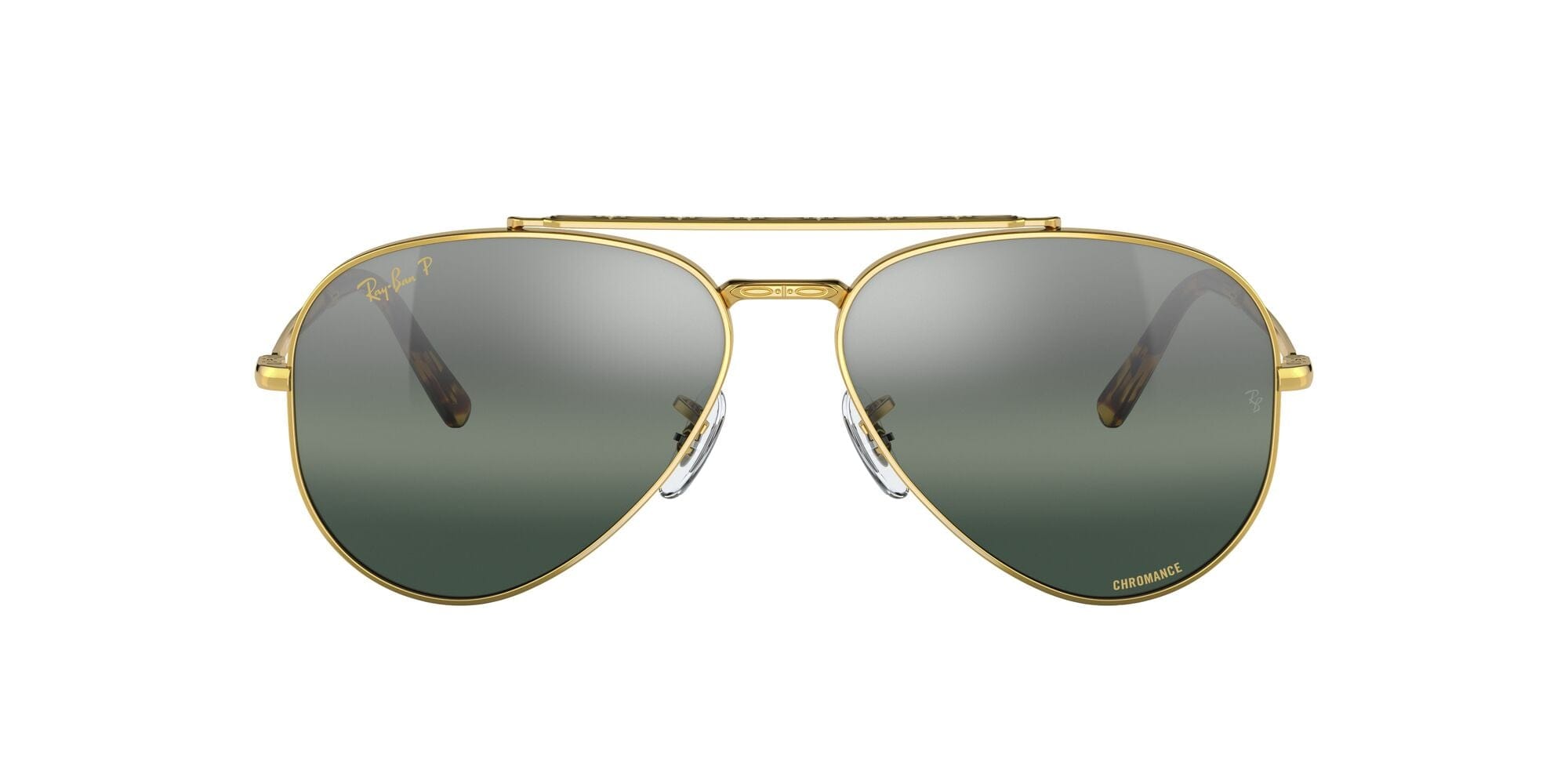 RB3625 9196/G6 size 62 gold chromance grey mirror polarised lens