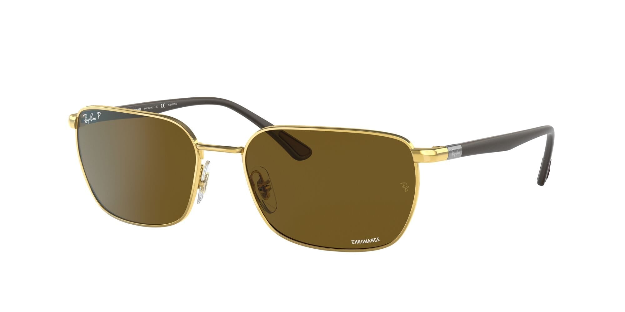 RB3684CH 001/AN gold/ brown polarised lens