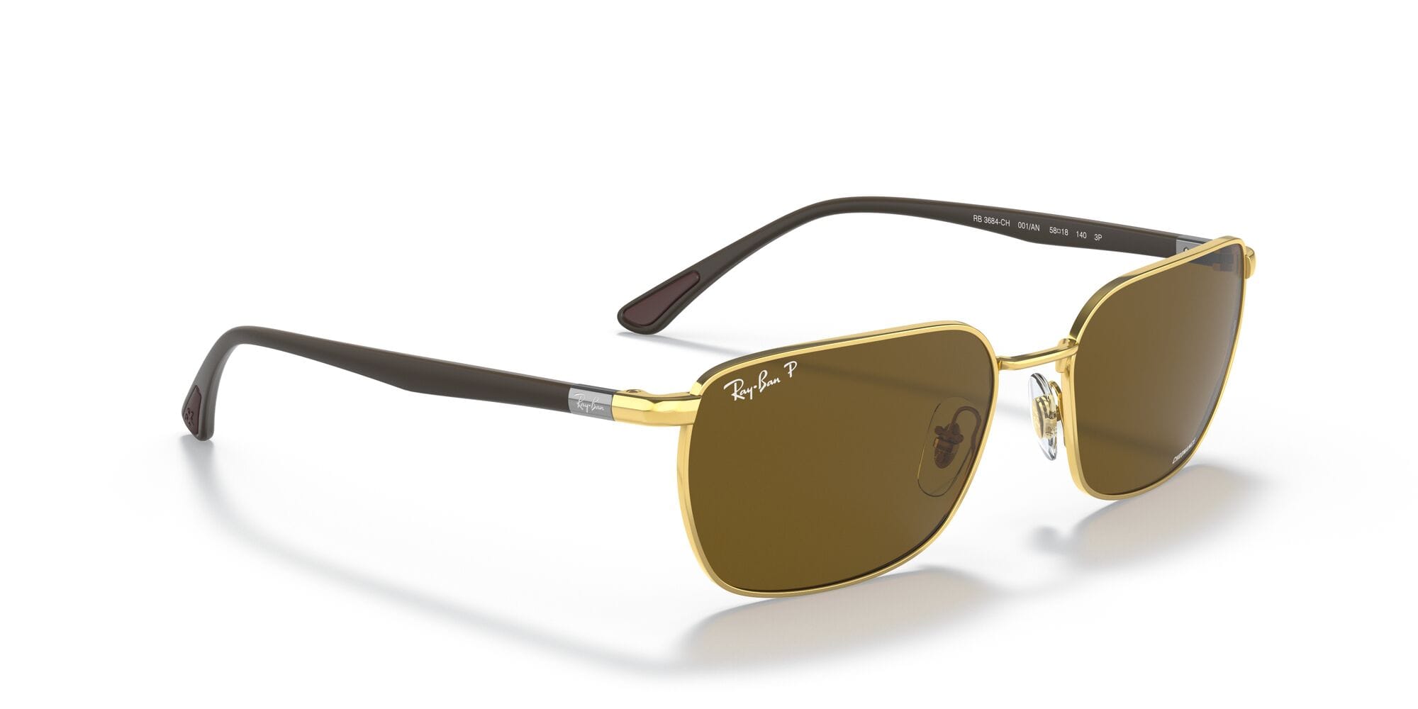 RB3684CH 001/AN gold/ brown polarised lens