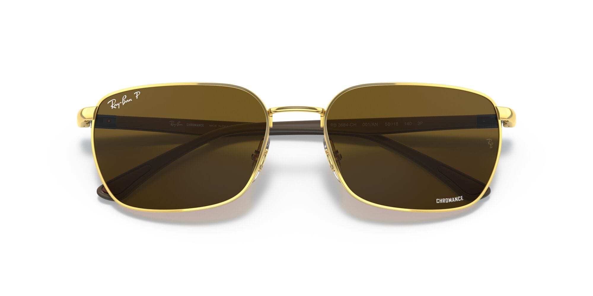 RB3684CH 001/AN gold/ brown polarised lens