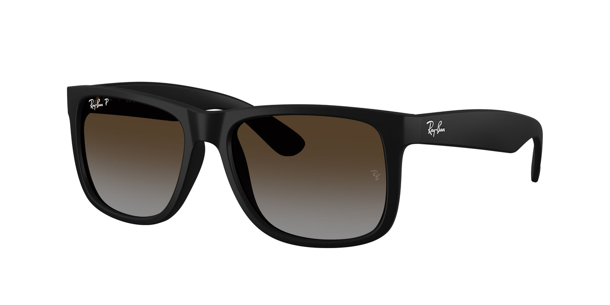 RB4165 622/T5 Justin size 51 matte black/grey gradient brown polarised lens