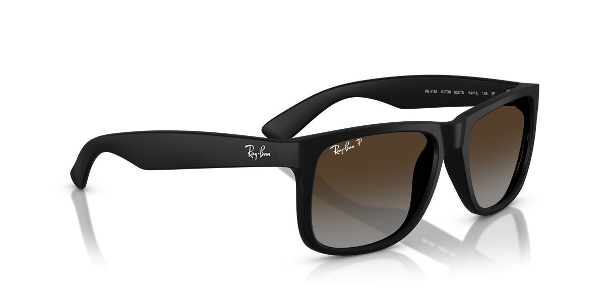 RB4165 622/T5 Justin size 51 matte black/grey gradient brown polarised lens