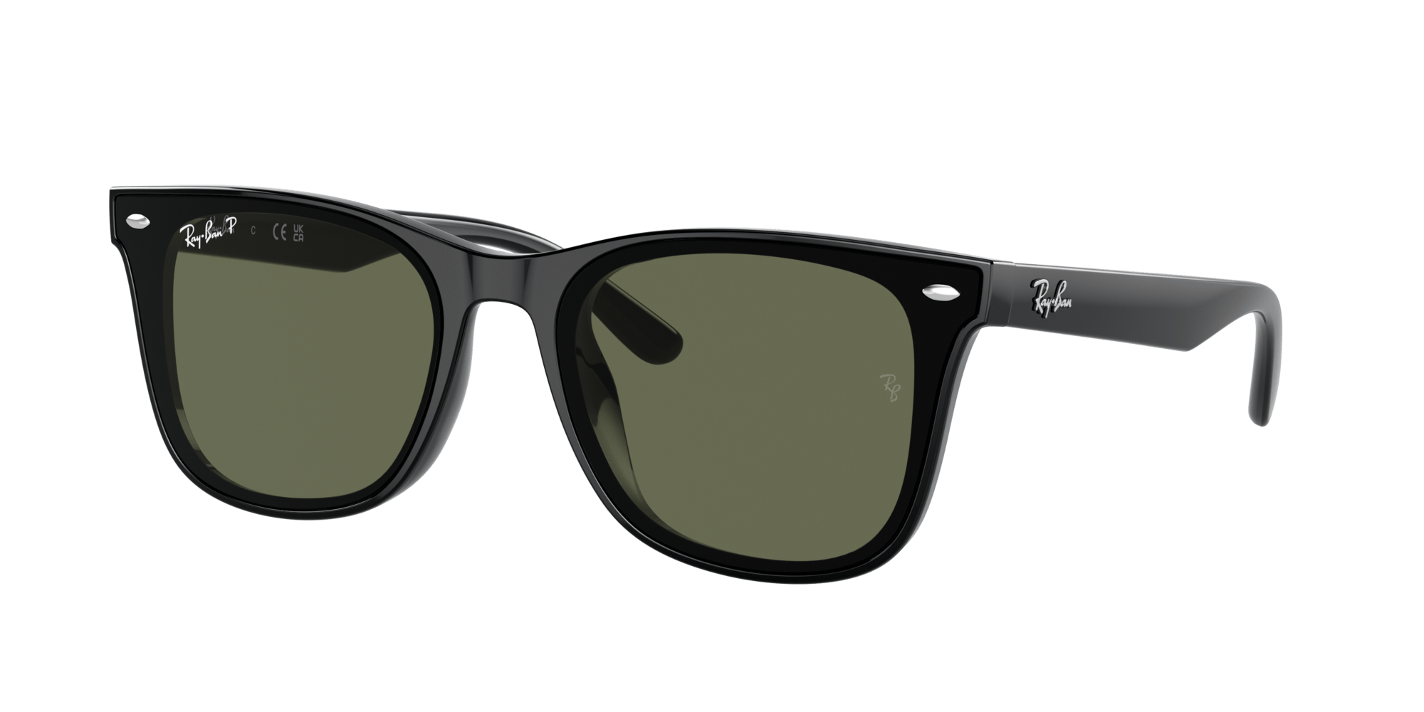 RB4420 601/9A black/dark green lens polarised lens