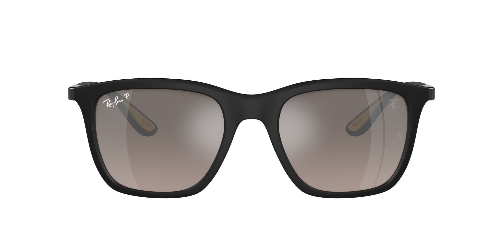 RB4433M F6025J Ferrari matte black/grey mirror grey gradient polarised lens