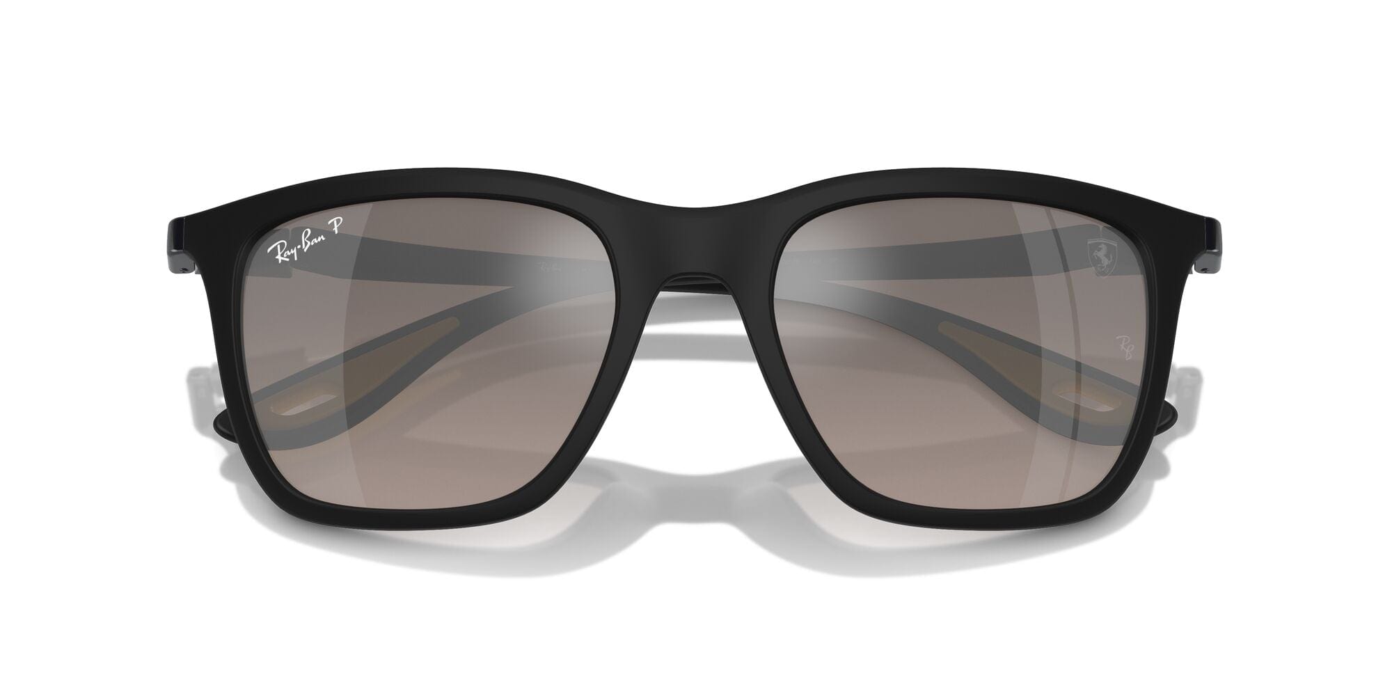 RB4433M F6025J Ferrari matte black/grey mirror grey gradient polarised lens