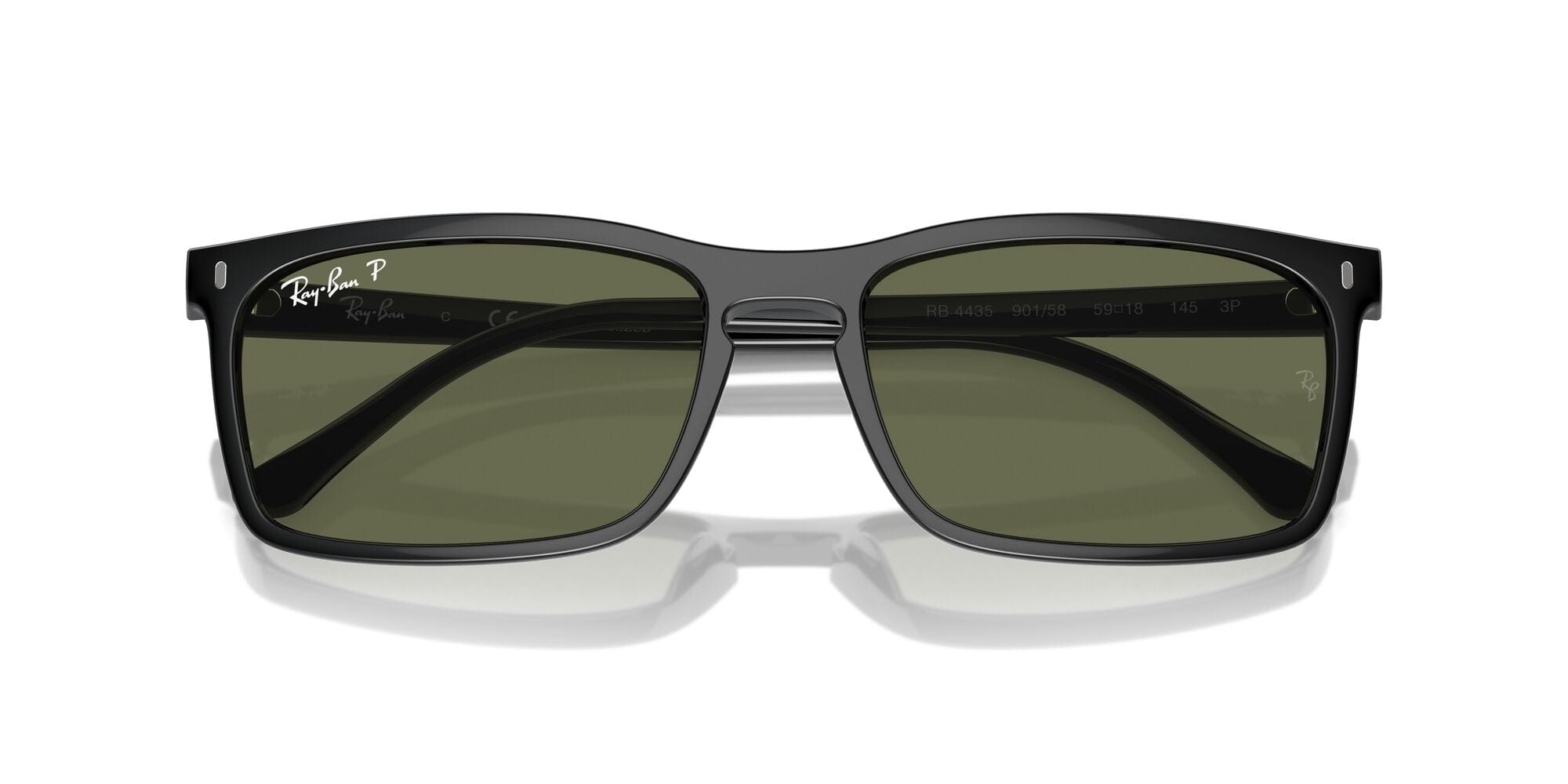 RB4435 901/58 (56) Black/Green polarised lens