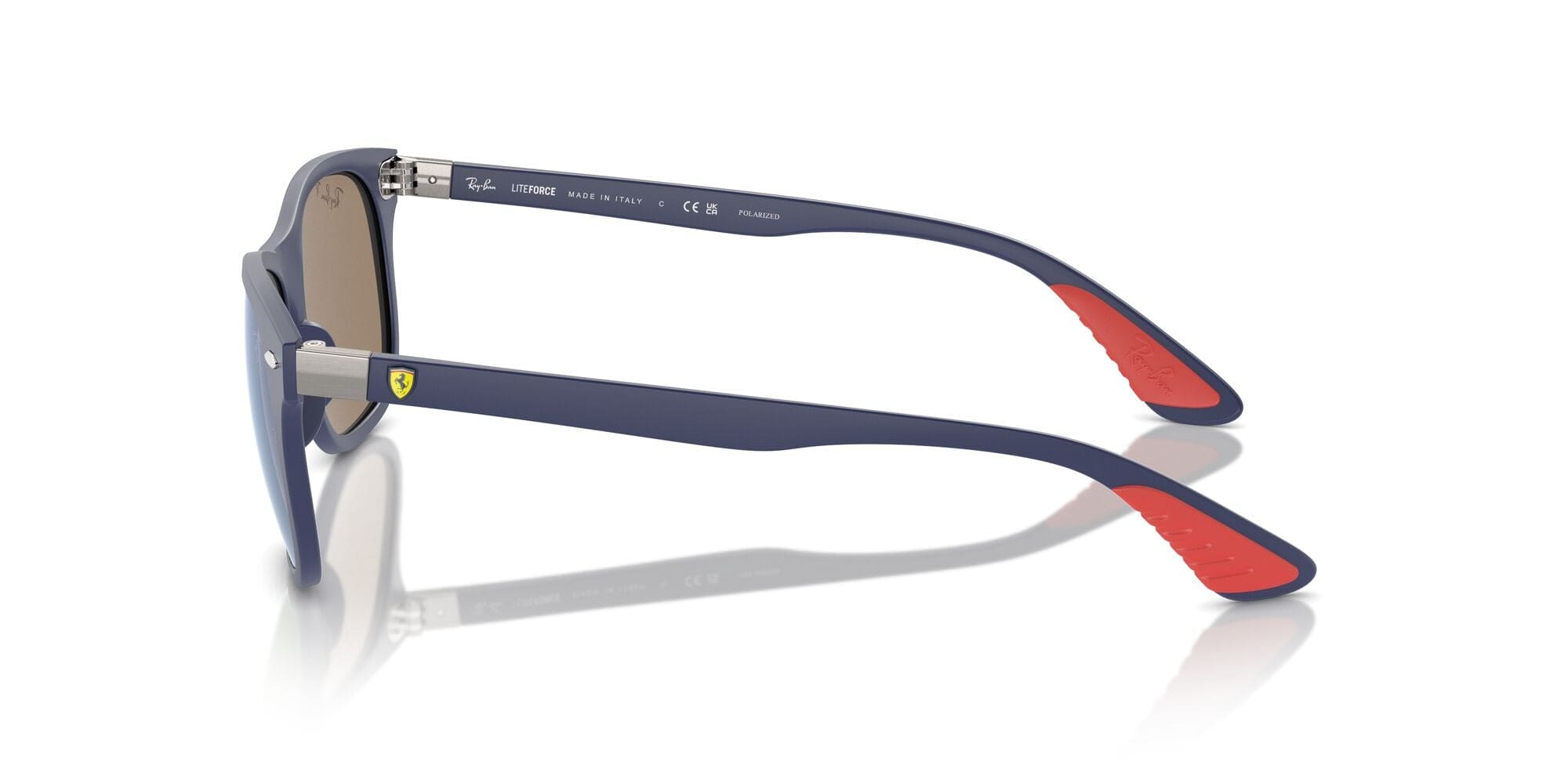 RB4607M F604H0 Ferrari matte black/grey mirror blue polarised lens