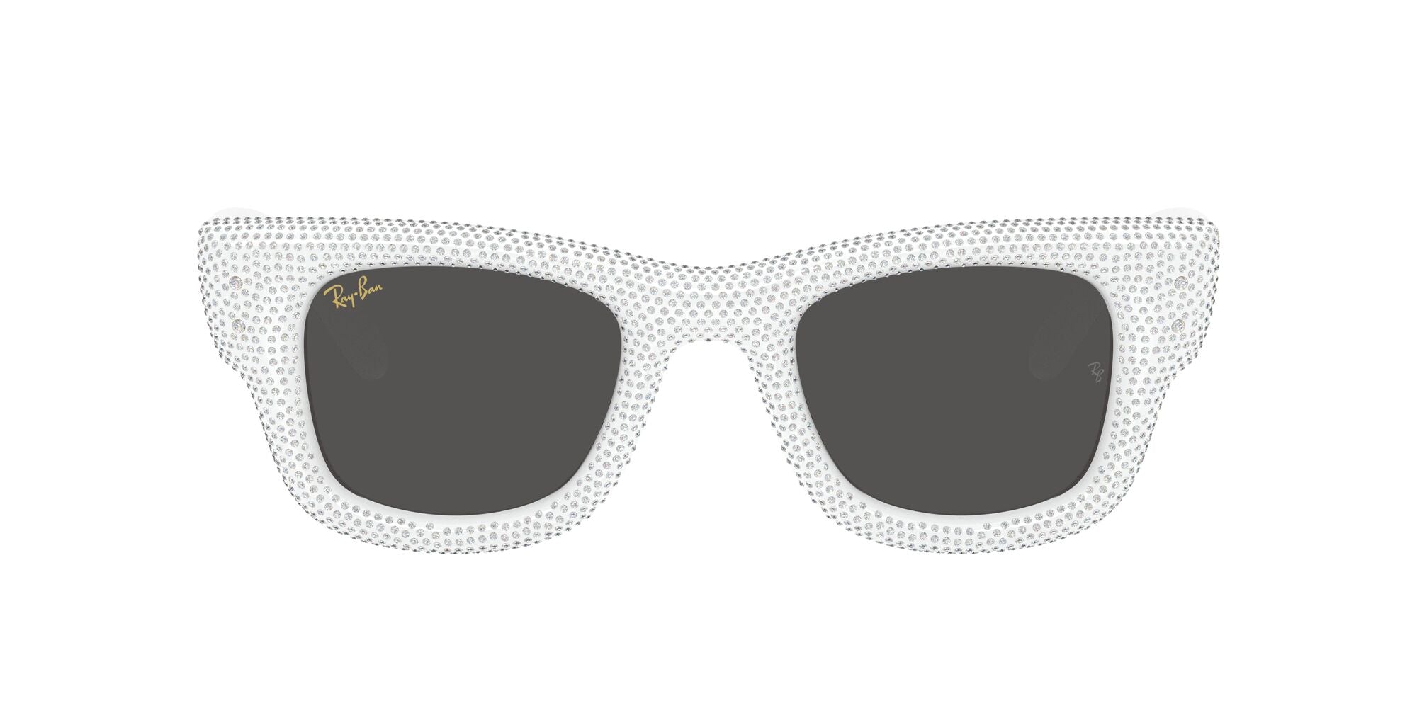 RB4940BP 686687 size 47 Wayfarer Puffer white strass pave/dark grey lens
