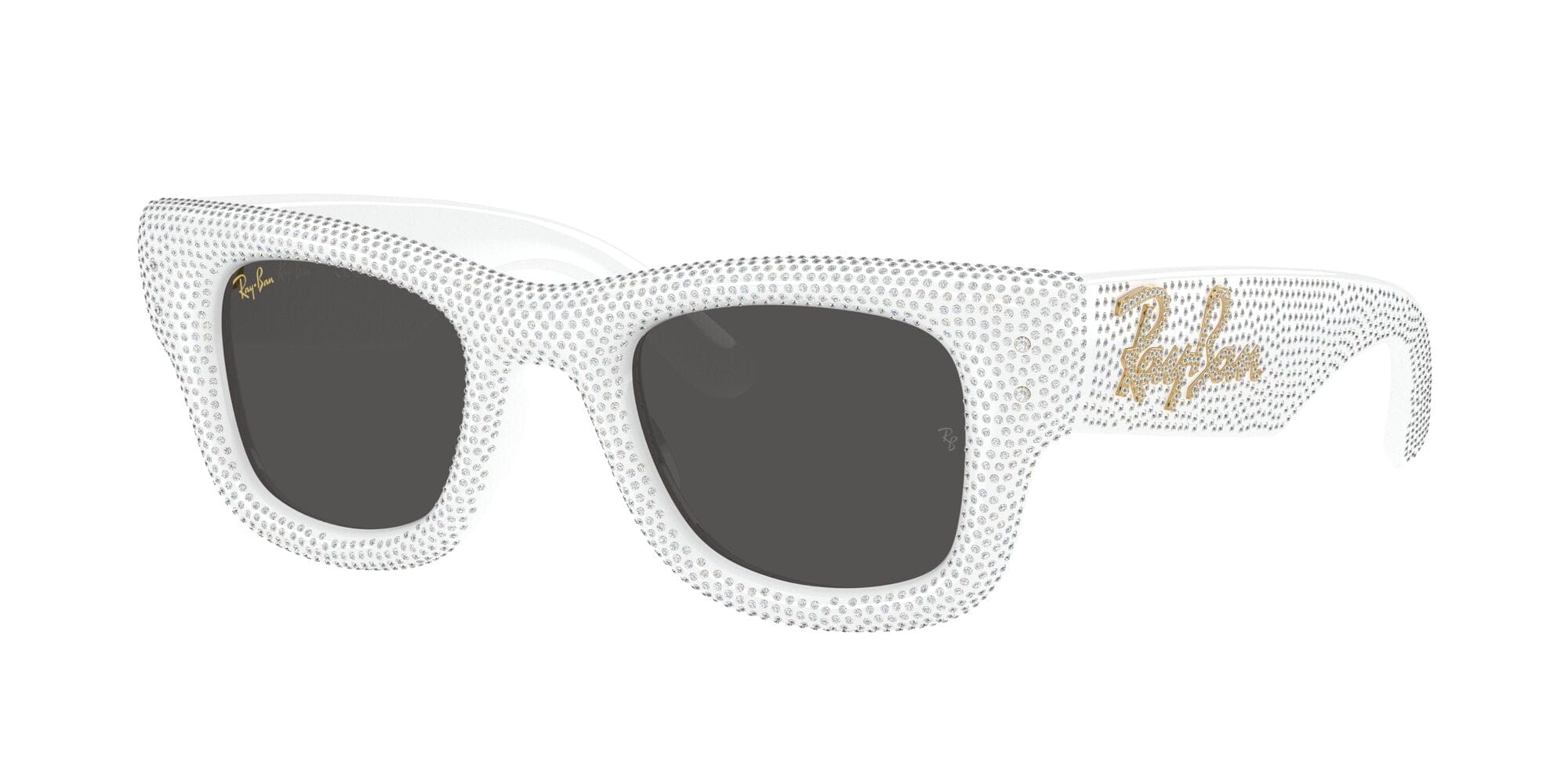 RB4940BP 686687 size 47 Wayfarer Puffer white strass pave/dark grey lens