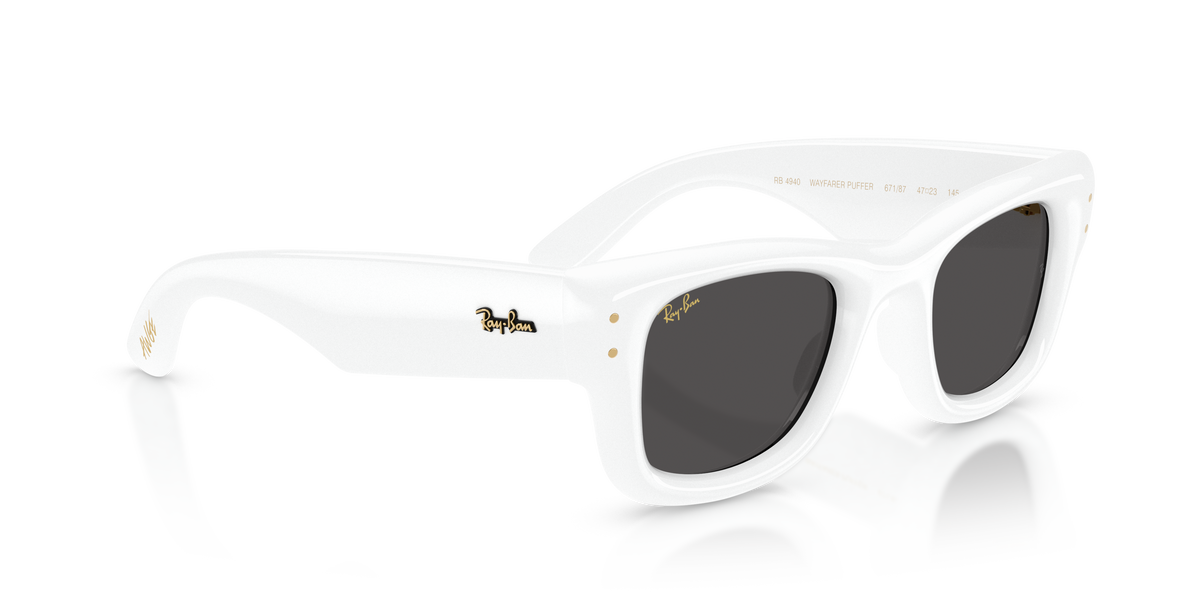 RB4940 671/87 size 50 Wayfarer Puffer white/ultra black lens