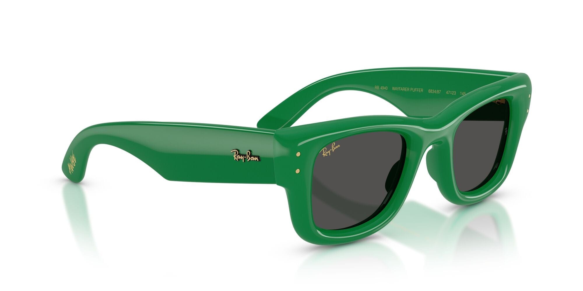 RB4940 6834/87 size 47 Wayfarer Puffer green/ultra black lens
