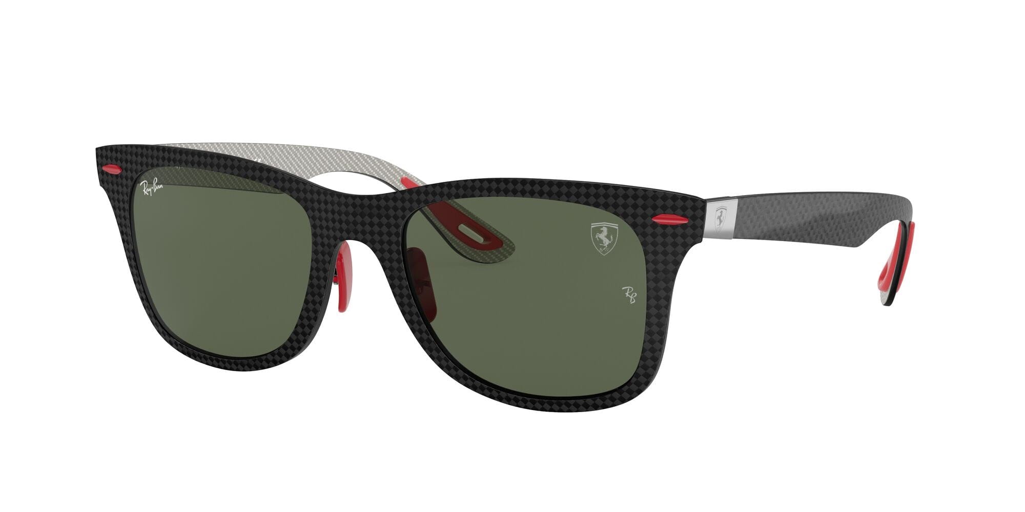 RB8395M F05471 Ferrari matte carbon/dark green lens