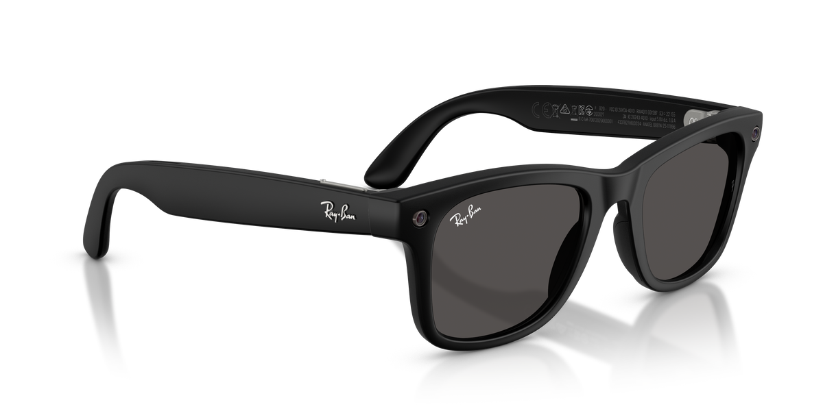 Meta Gen 3 smart glasses RW4011 601S87 size 53 wayfarer matte black/grey lens sunglasses