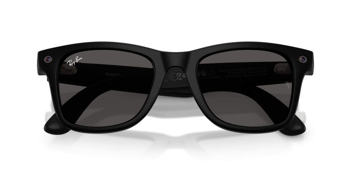 Meta Gen 3 smart glasses RW4011 601S87 size 53 wayfarer matte black/grey lens sunglasses