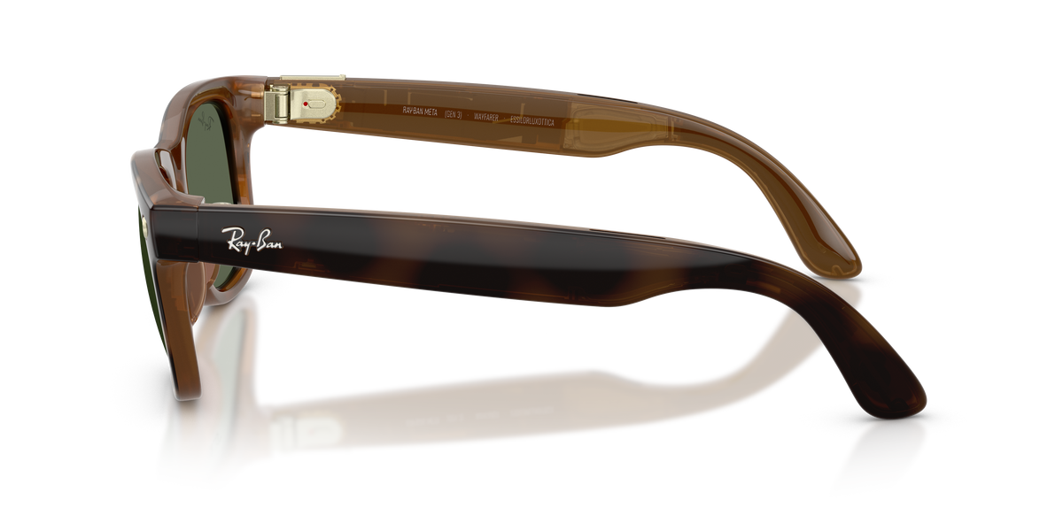 Meta Gen 3 smart glasses RW4011 690571 size 53 wayfarer havana/ G15 green lens sunglasses