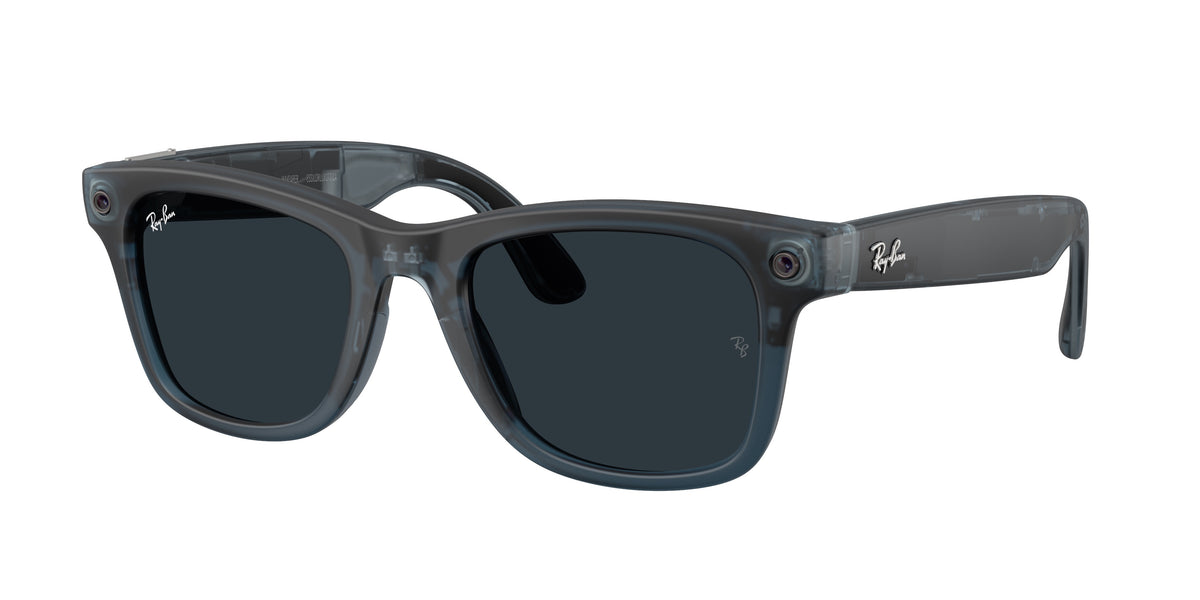 Meta Gen 3 smart glasses RW4011 69211Z size 50 wayfarer TP matte ocean blue/transition grey lens sunglasses