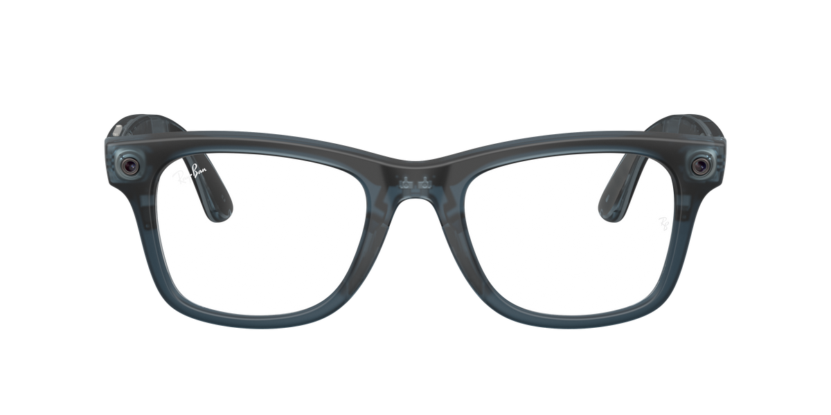 Meta Gen 3 smart glasses RW4011 69211Z size 50 wayfarer TP matte ocean blue/transition grey lens sunglasses