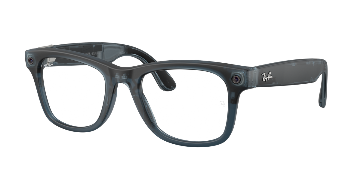 Meta Gen 3 smart glasses RW4011 69211Z size 50 wayfarer TP matte ocean blue/transition grey lens sunglasses