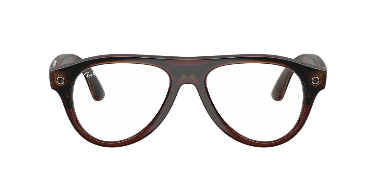 Meta Gen 3 smart glasses RW4016 6912JD size 54 Aviator transparent umber/ transition jade lens sunglasses