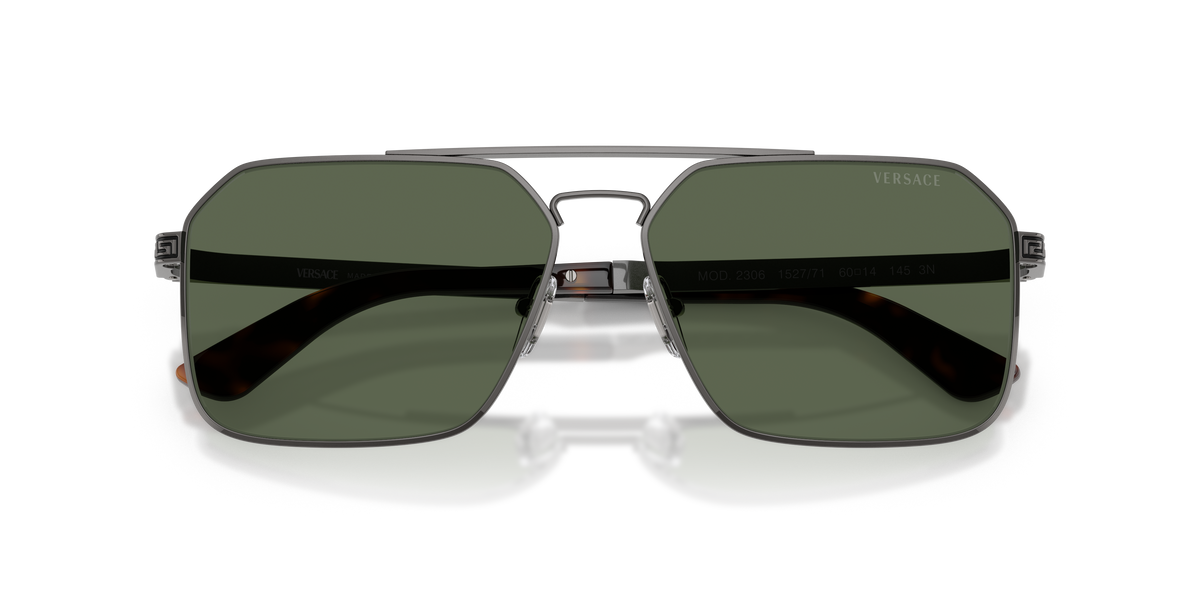 VE2306 152771 gunmetal/dark green lens sunglasses