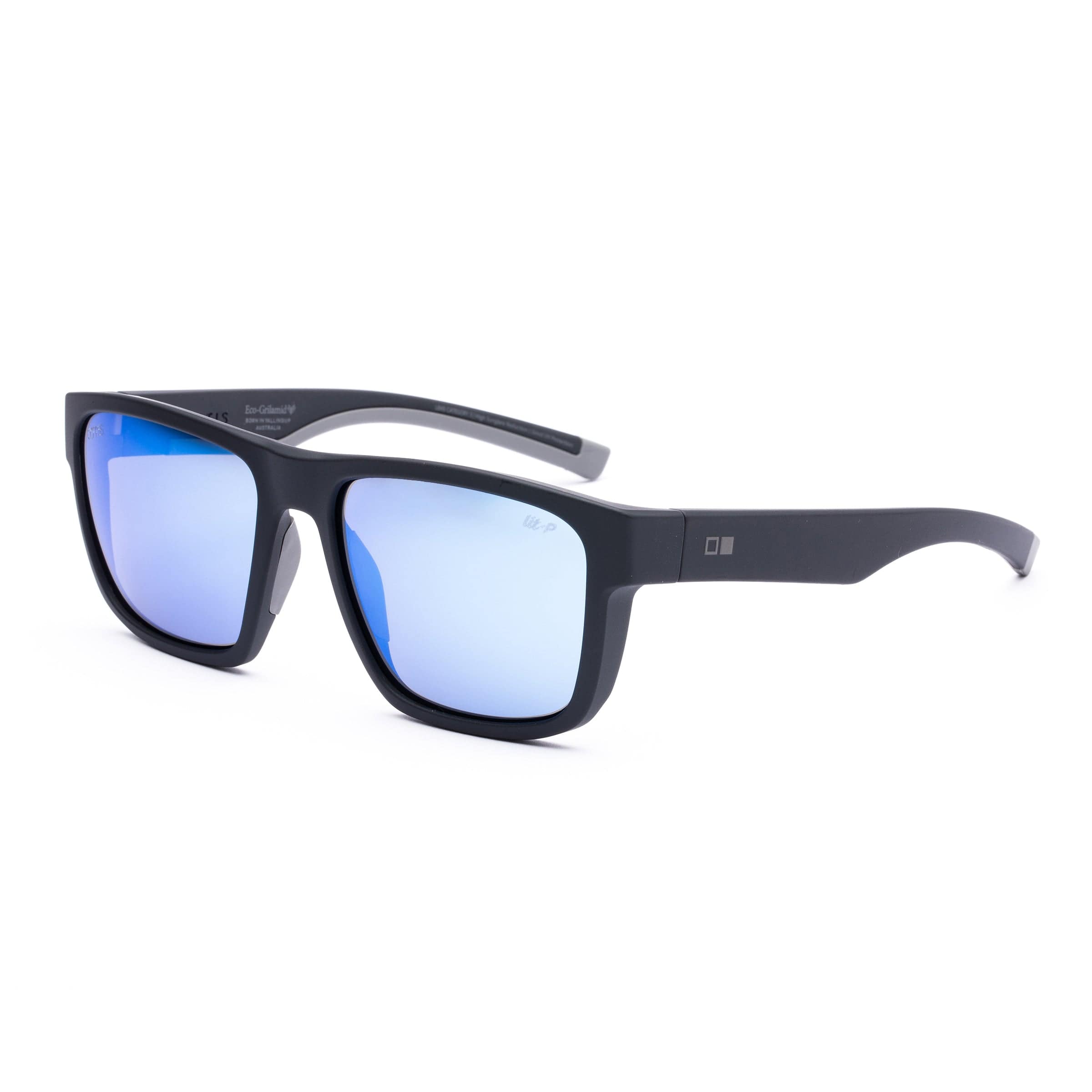 Request sport 201-2404LL matte black/L.I.T polarised mirror blue lens