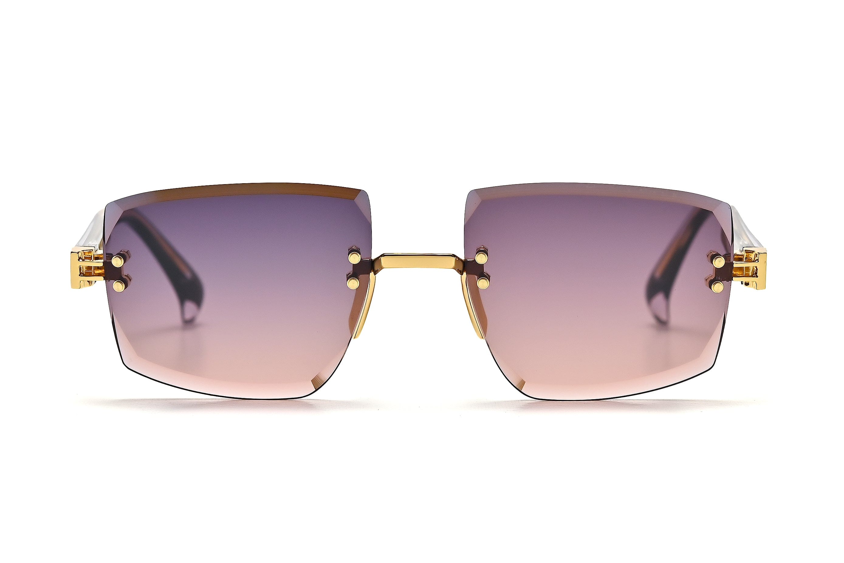 Luma 18k gold black/brown rose gradient lenses
