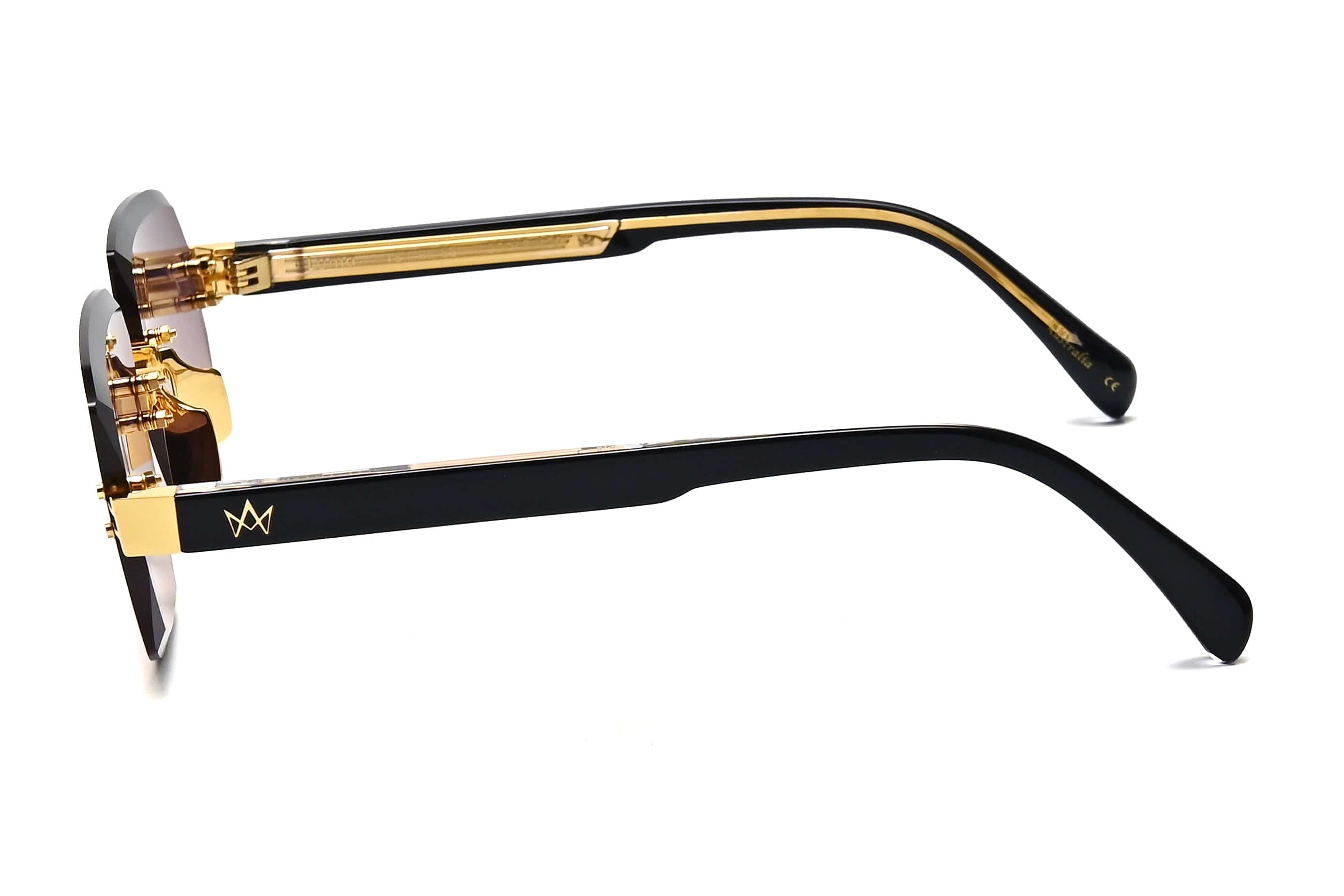 Luma 18k gold black/brown rose gradient lenses