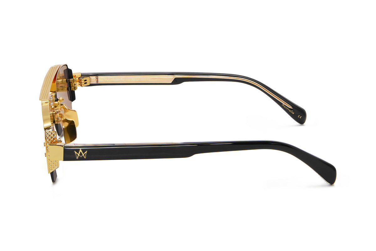 Ashan black gold/purple gradient lens
