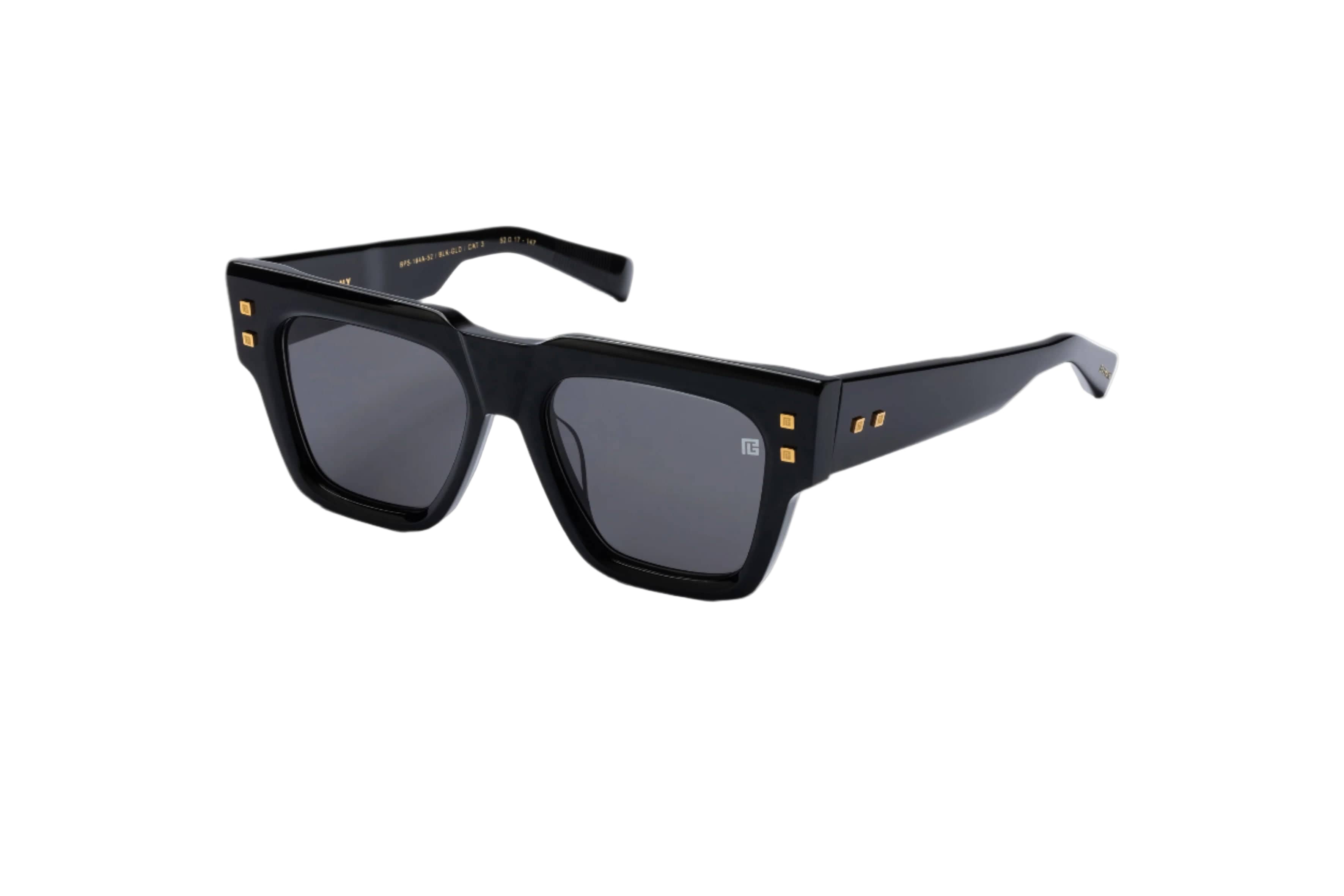 Balmain B Army BPS-164A-54 black gold/grey gradient lens