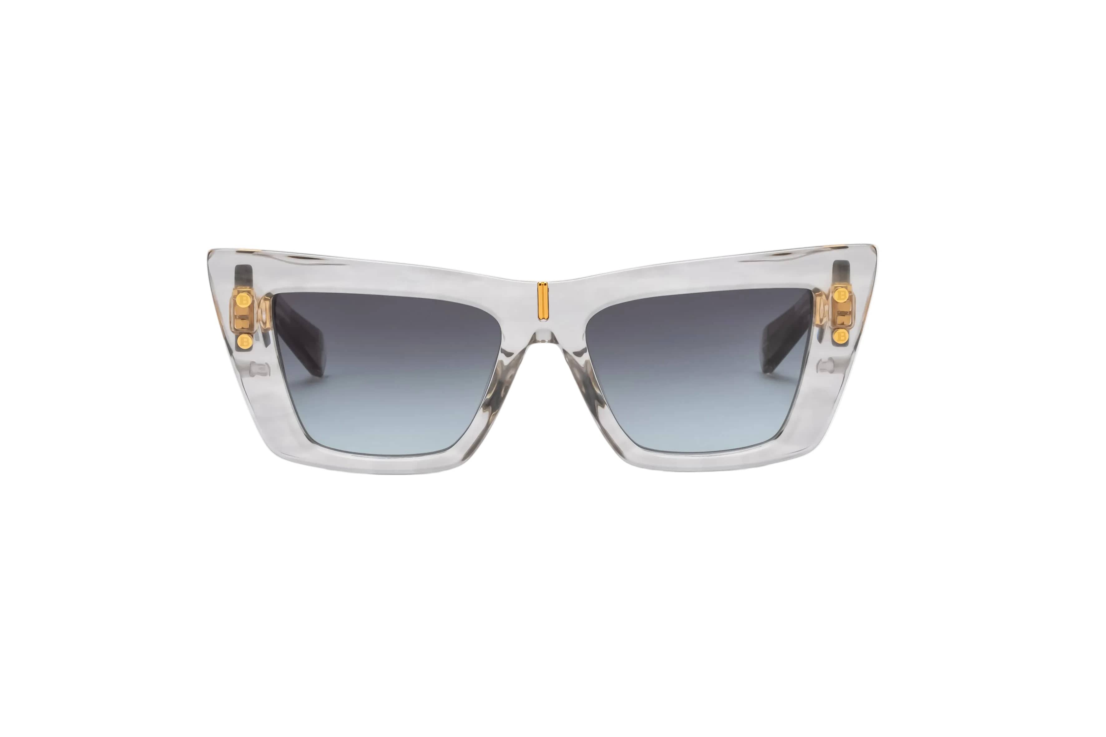 Balmain B Eye PBS-156B-54 crystal gold/grey lens