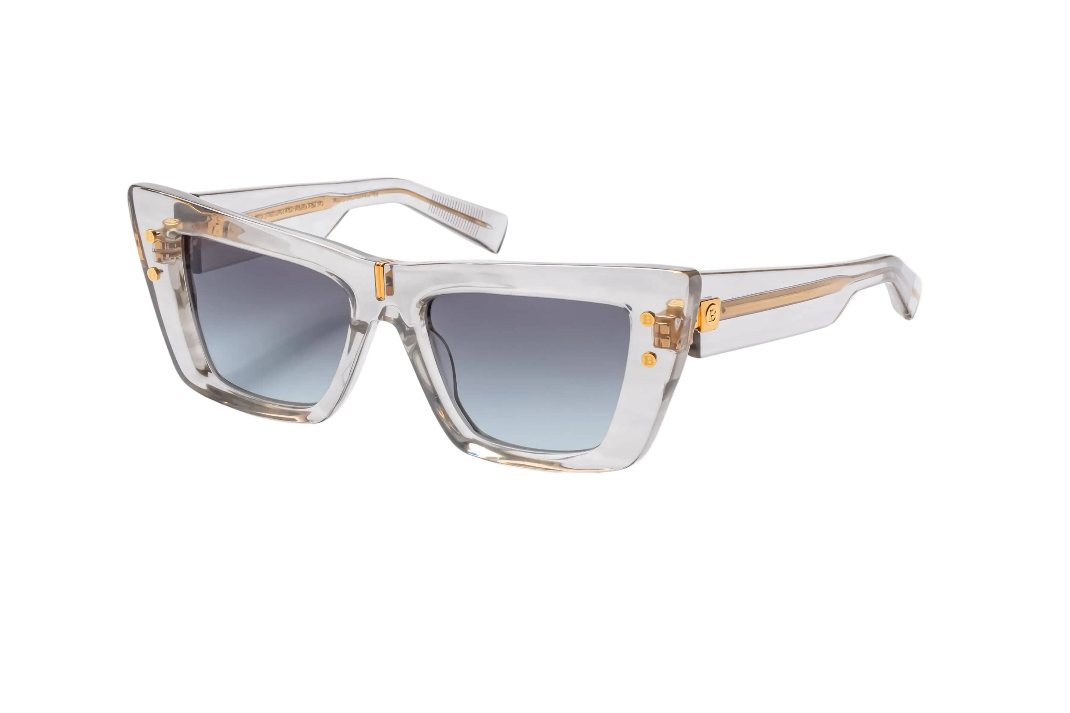 Balmain B Eye PBS-156B-54 crystal gold/grey lens