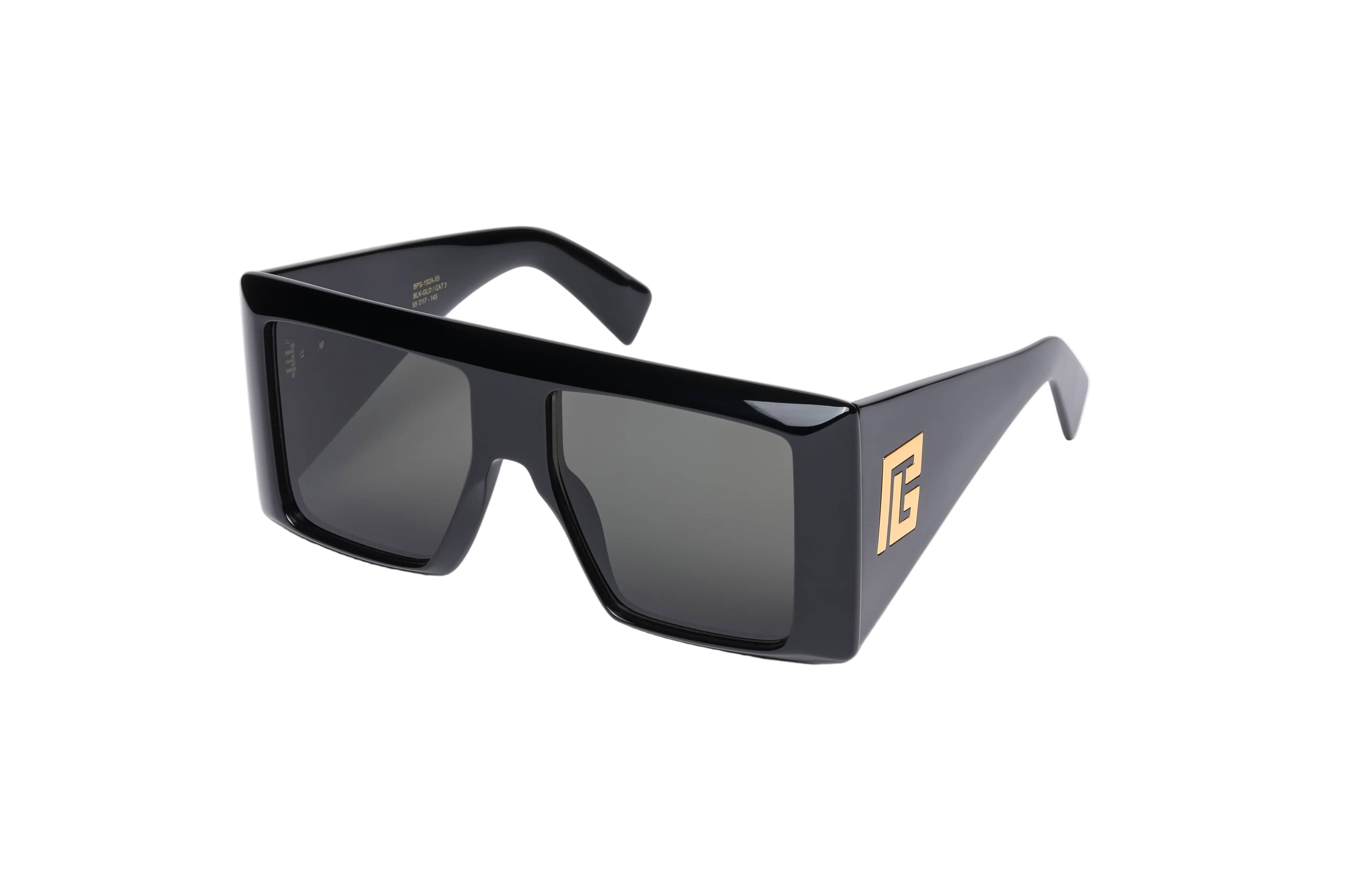 B-Stage BPS-192A-55 black 18k gold monogram /dark grey lens