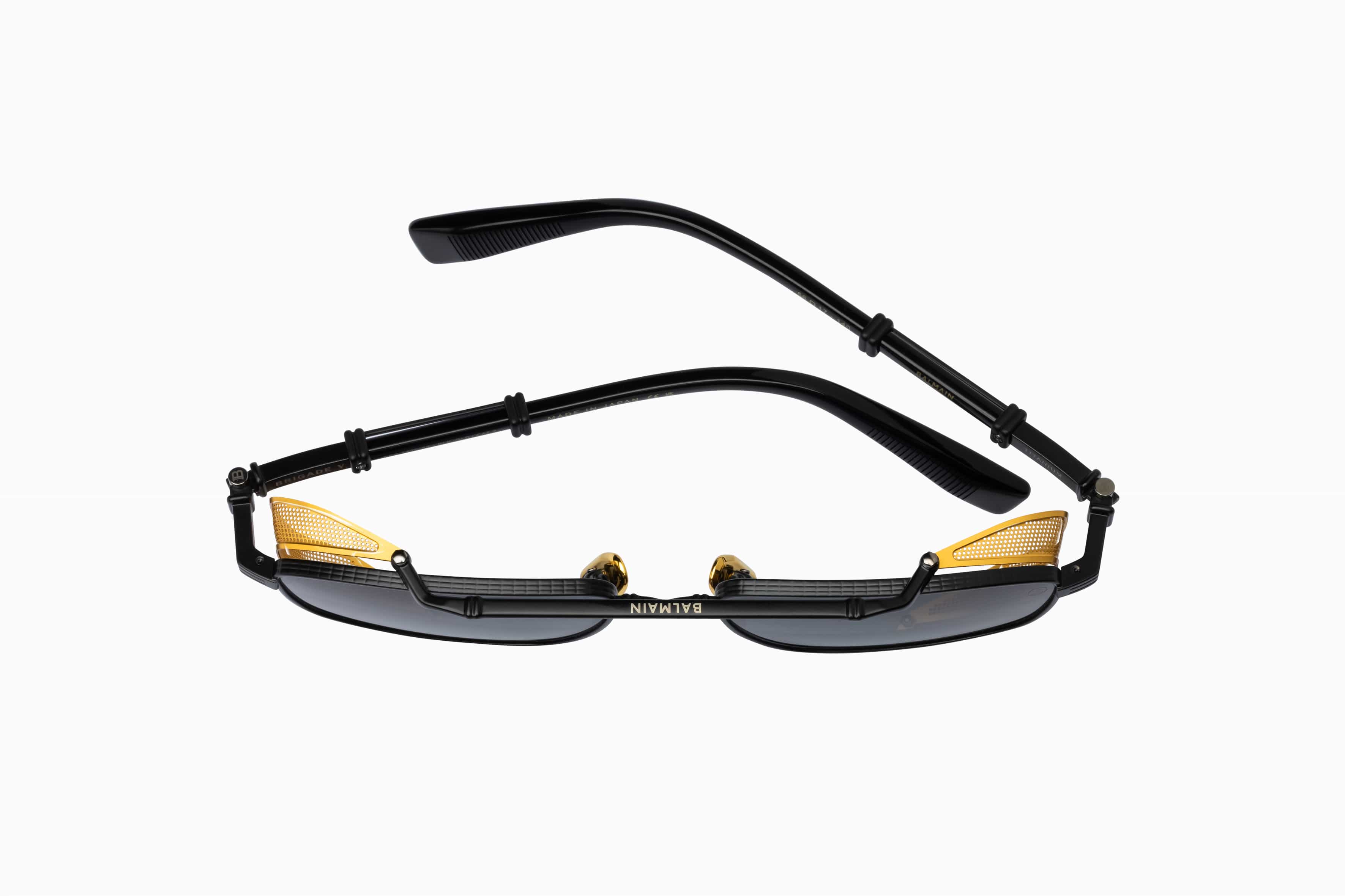Balmain Brigade V BPS142E matte black matte gold /grey gradient lens
