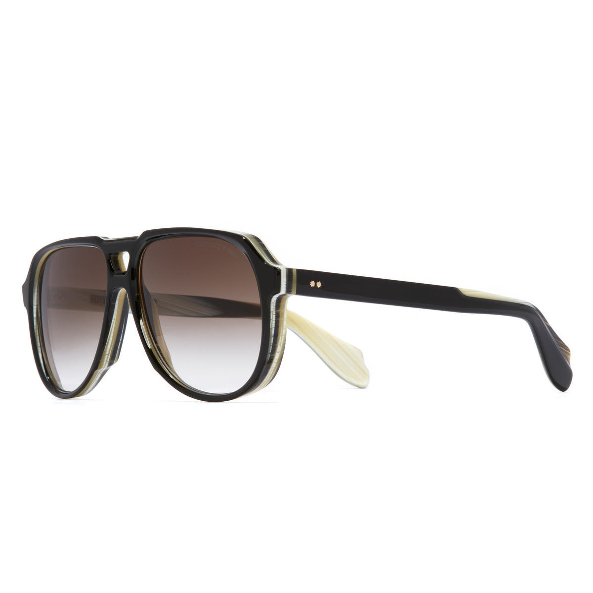 CGSN9782 02 black on horn/brown gradient lens
