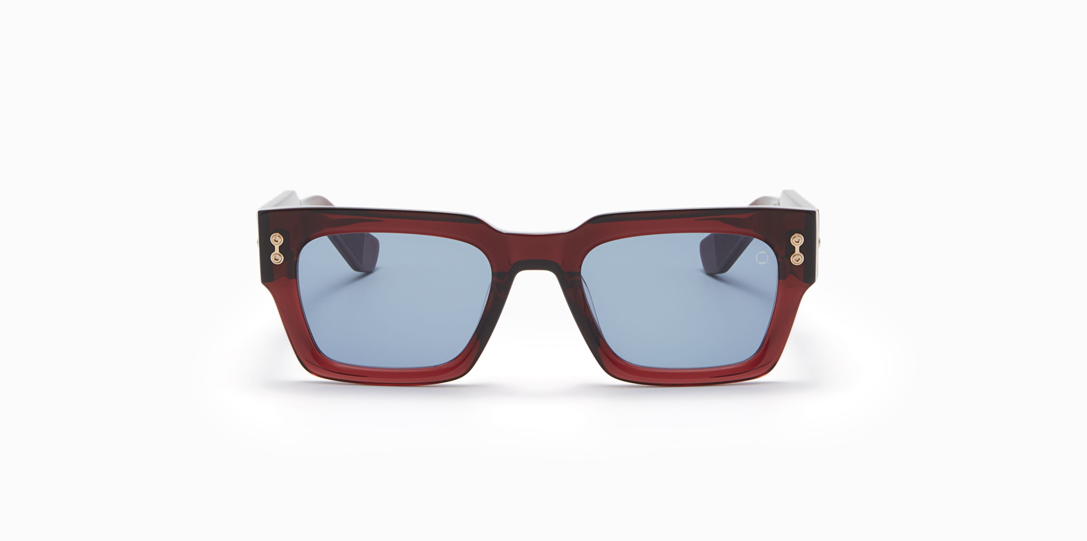 Akoni Cosmo 114B crystal burgundy white gold/blue lens