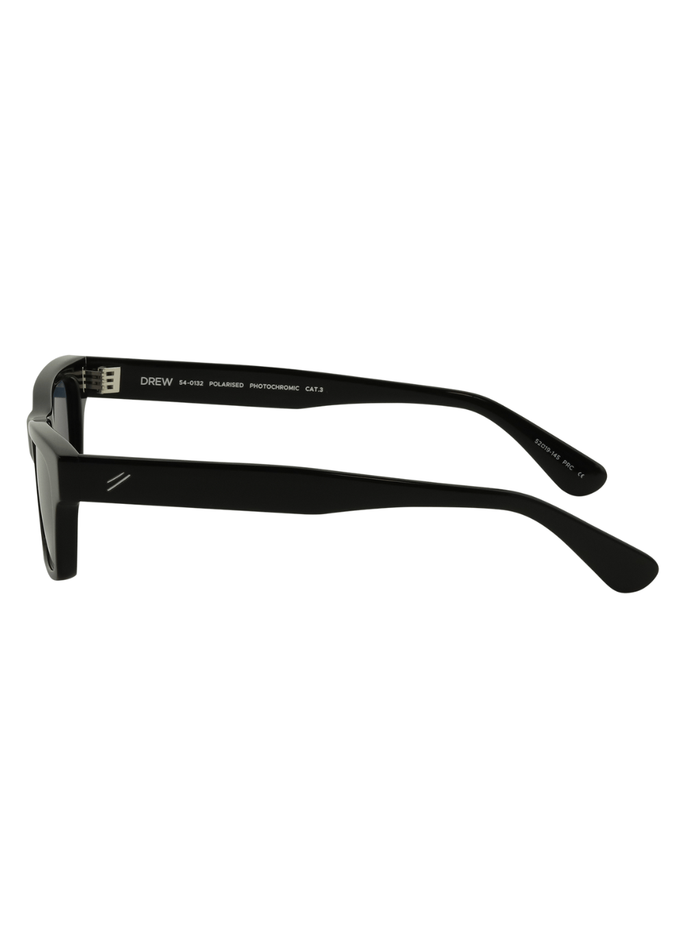 Drew black/blue polarised photochromic lens
